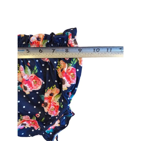 3 for $15 Bilison Baby 3 Piece Outfit Orange Blue Floral Size 100 9-12 Months - Picture 8 of 10